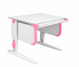 Парта Дэми СУТ-24 75см белый/розовый/белые ноги Парта Дэми СУТ-24 75см белый/розовый/белые ноги