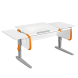 Парта Дэми СУТ-25-01К 120см раздельная с приставкой белый/оранжевый/серый каркас Парта Дэми СУТ-25-01К 120см раздельная с приставкой белый/оранжевый/серый каркас
