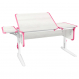 Парта Дэми СУТ.42 с боковой полкой рамух/белый/розовый Парта Дэми СУТ.42 с боковой полкой рамух/белый/розовый