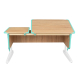 Парта Дэми СУТ.42 дуб/белый/аквамарин