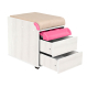 Тумба Дэми ТУВ.10 подкатная на 2 ящика с подушкой рамух/розовый Тумба Дэми ТУВ.10 подкатная на 2 ящика с подушкой рамух/розовый