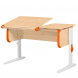 Парта Дэми  СУТ-25 120см раздельная клен/оранжевый/белый каркас Парта Дэми  СУТ-25 120см раздельная клен/оранжевый/белый каркас