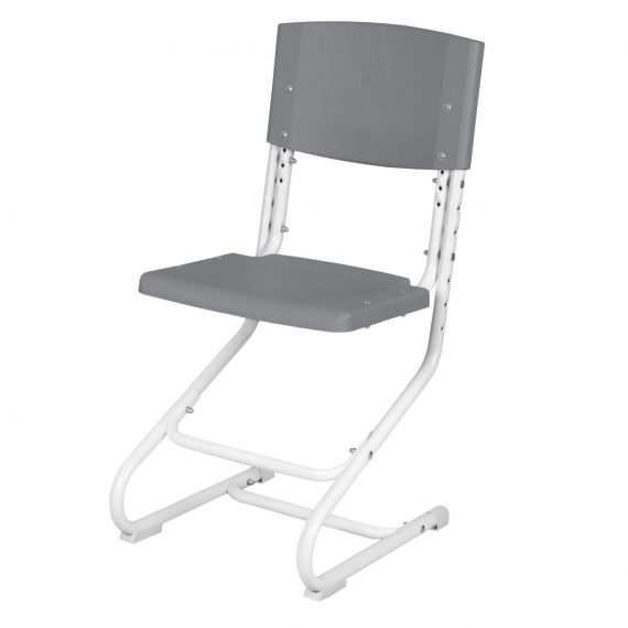 Растущий детский стул Дэми СУТ-01-01 пластик серый/белый