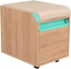 Тумба Дэми ТУВ.10 подкатная на 2 ящика с подушкой дуб/аквамарин Тумба Дэми ТУВ.10 подкатная на 2 ящика с подушкой дуб/аквамарин