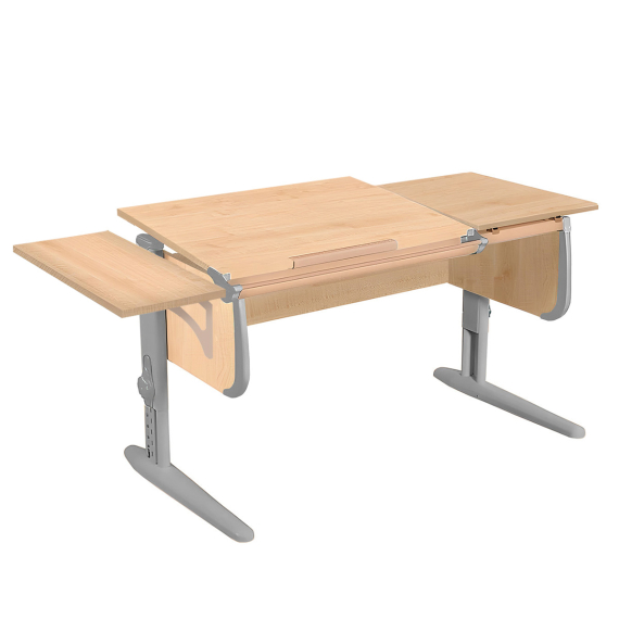 Парта Дэми  СУТ-25-01К 120см раздельная с приставкой клен/серый/серый каркас Парта Дэми  СУТ-25-01К 120см раздельная с приставкой клен/серый/серый каркас